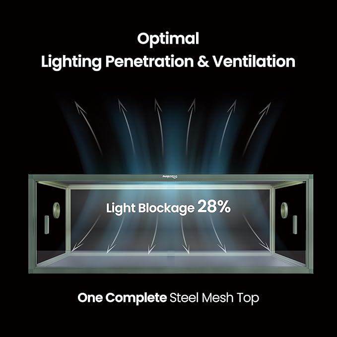 85 Gallon Reptile Tank, Front Opening Snake Tank for Easy Maintenance, Reptile Enclosure with Top Screen Ventilation 48''x24''x18''-PurrikoPets