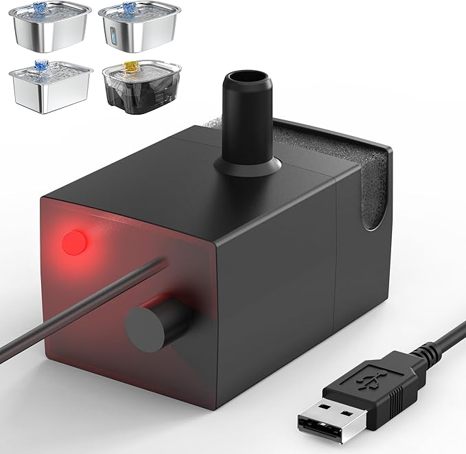 Dog Water Fountain Pump Replacement for D2341, D2419, D2223, D2322 Models, Pet Water Fountain Replacement Pump for PETNF Stainless Steel Large Dog Fountain for Large Dogs, Long Lifespan, Ultra Quiet-PurrikoPets