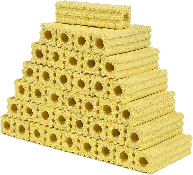 54pcs 3.8 Inch Aquarium Ceramic Bio Filter Media,Ceramic Bio Media Blocks for Fish Tank and Koi Pond-PurrikoPets