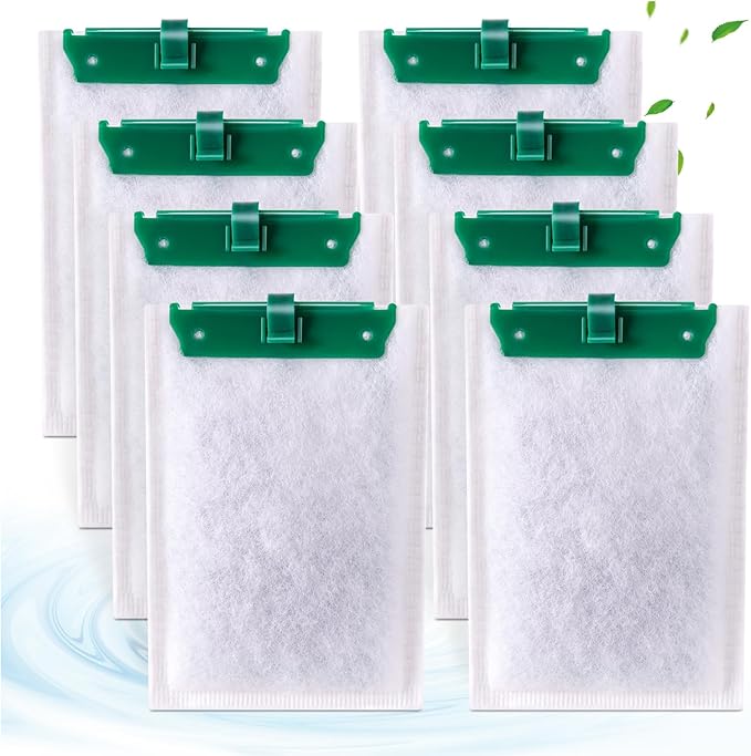 8 Count Medium Filter Cartridges Compatible with Tetra Whisper Bio-Bag Filters Medium Replacement Filter Cartridges for Whisper ReptoFilter and 10i IQ10 PF10 Power Filters -Ready to Use-PurrikoPets