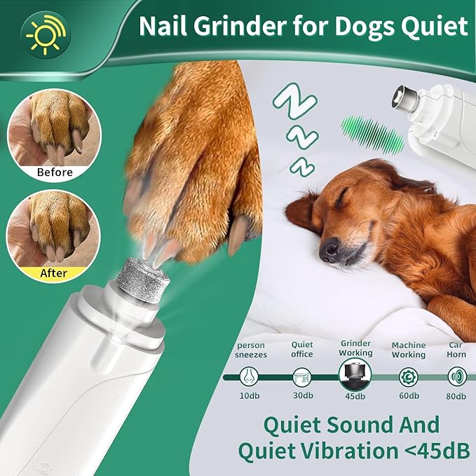 2 in 1 Dog Nail Clippers & Cat Nail Clippers Trimmers for Large Medium Small Dogs Cats Claw Trimmer Quick Sensor and Safety Guard USB Rechargeable Dogs Nail Trimmer with Catcher & 2 LED Lights-PurrikoPets