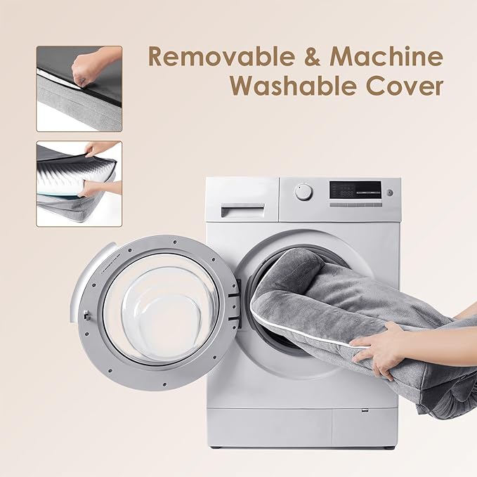 EHEYCIGA Orthopedic Dog Bed for Small Dogs, Waterproof Memory Foam Small Pet Beds with Sides, Non-Slip Bottom and Egg-Crate Foam Medium Dog Couch Bed with Washable Removable Cover, Grey-PurrikoPets