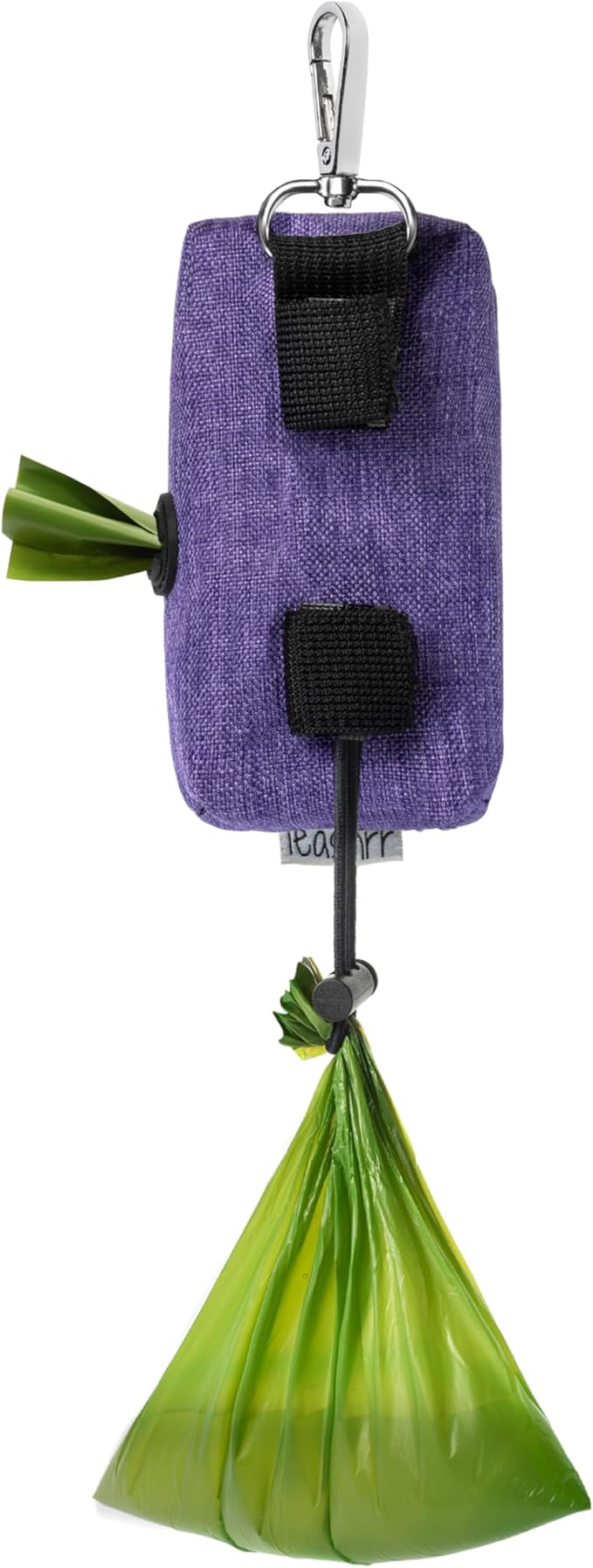 Dog Poop Bag Holder for Leashes - Dog Poop Bag Dispenser and Treat Holder with 2 Waterproof Pouches for Pet Waste Bags and Walking Accessories + 1 Free Roll (Purple)-PurrikoPets