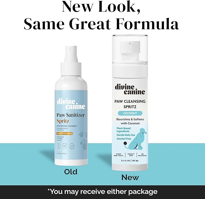 Dog Paw Cleaner - 5.1 Fl Oz of Alcohol Free Paw Cleansing Spray - Made with Coconut, Aloe, Copaiba Oil, and Lemongrass Oil to Nourish and Clean Paws - Made in The USA-PurrikoPets