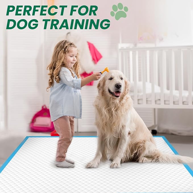 100 Count Large Dog & Cat Puppy Pee Pads - 28"x30" Absorbent Potty Training Pads | Leakproof Quick-Dry Disposable Pet Pads for Puppies, Dogs & Cats | Indoor, Outdoor, Litter Box, Housebreaking Use-PurrikoPets