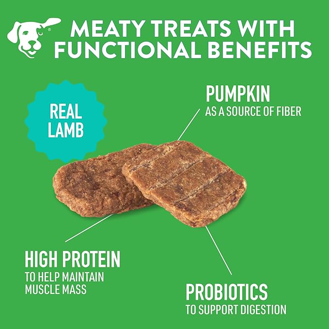 DOGSWELL Gut Health Mini Jerky Functional Dog Treats, Lamb 4 oz. Bag-PurrikoPets