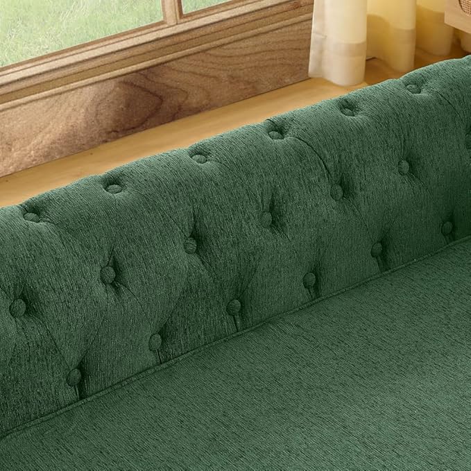 Dog Sofa Couch for Medium to Large Dogs, 55" Memory Foam Pet Sofa Couch with Washable Fabric, Durable Elevated Dog Bed with Legs, Removable Cushion for Medium and Large Dogs, Green-PurrikoPets