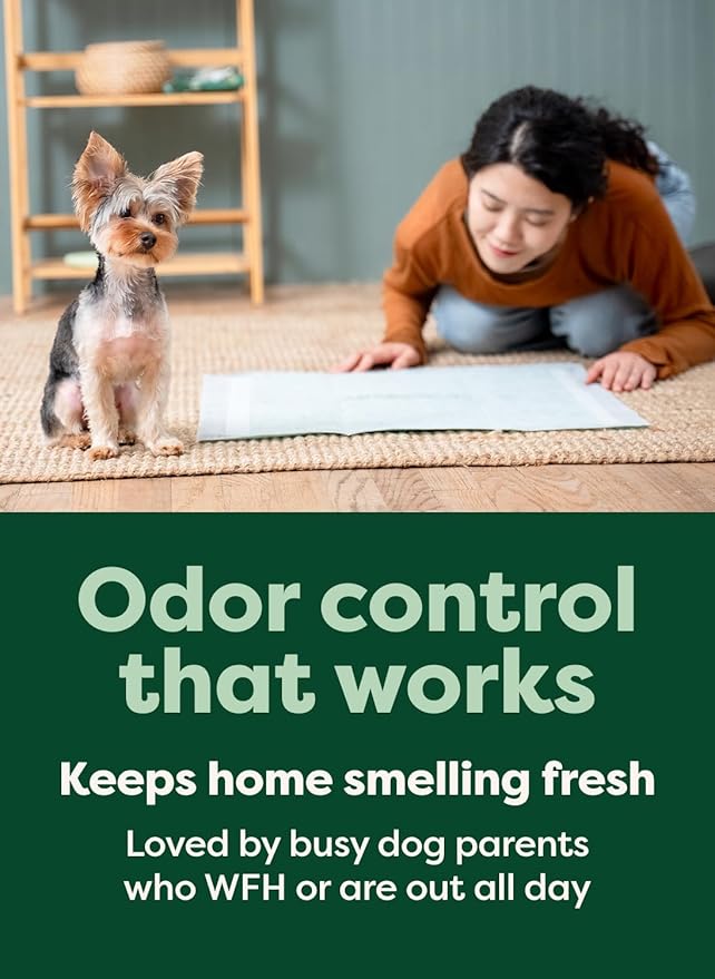 Earth Rated Max Absorbency Puppy Pee Pads for Dogs Absorbs 2X Faster & 2X More, Leak-Proof Odor-Free Potty Training Wee Wee Pad, Unscented, Large, 22” x 23”, 40 Count-PurrikoPets