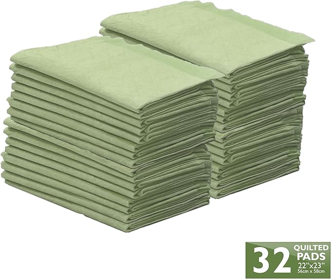 Four Paws Wee-Wee Superior Performance Bamboo Pee Pads for Dogs, Earth Friendly Dog & Puppy Potty Training Pads, Crate Liners, Housebreaking Supplies, 22" x 23" (32 Count)-PurrikoPets