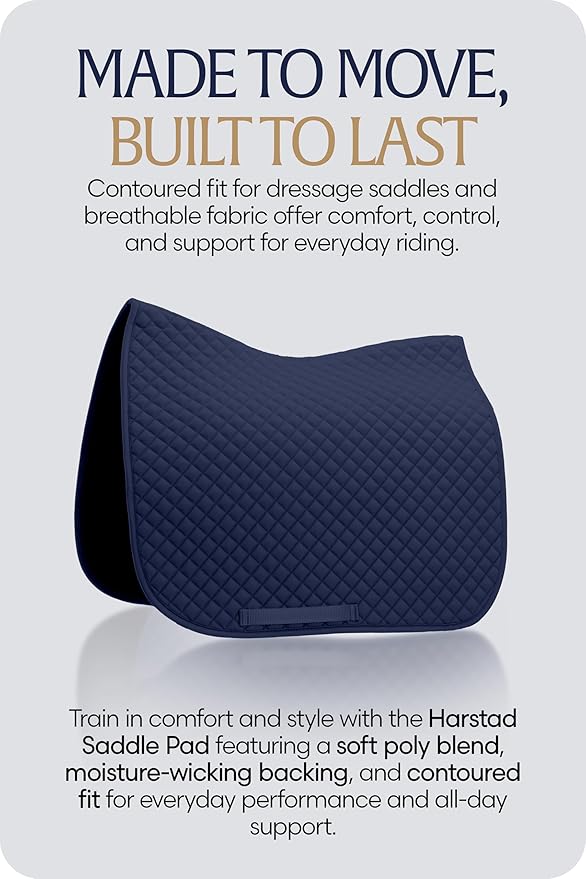 Equinavia Harstad Dressage Saddle Pad | Classic & Durable | Moisture-Wicking Tricot Backing-PurrikoPets
