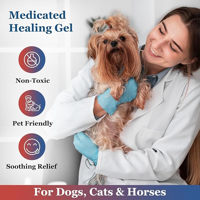 Dry Nose and Paw Soother, Solva-Ker Gel Moisturizer for Pet's Cracked Nose and Paws, Greaseless Healing Balm for Dogs, Cats, and Horses-PurrikoPets