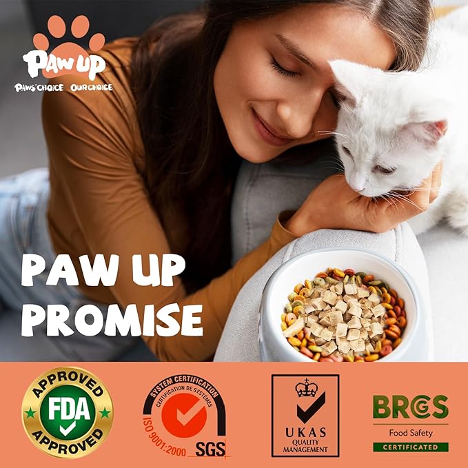 Freeze Dried Salmon Cat Treats, Single Ingredient Raw Cat Food Toppers, Healthy Training Treats for Dogs, Cats, 3.8 oz-PurrikoPets