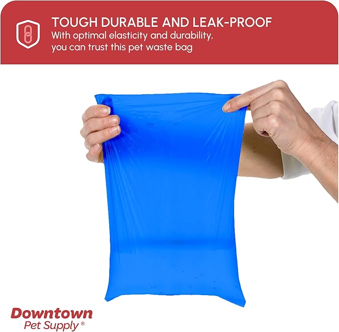 Downtown Pet Supply Dog Waste Bags (1000 CT - Rainbow Bags & 2 Dispensers) Clips to Dog Leashes & Harnesses - Poop Scoop Bags are Leak-Proof & Unscented-PurrikoPets