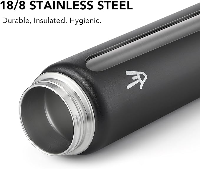 Enerbone 32 oz Insulated Water Bottle, Stainless Steel Bottle with Carrying Strap, Double-Wall Vacuum Insulation Design, Leakproof Sports Bottle with Straw, Keep Drinks Cold or Hot for Hours-PurrikoPets