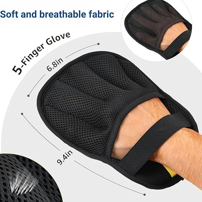 5-Pack Pet Hair Removal Gloves,Electrostatic Pet Hair Remover Tool,Dog Hair Remover Furniture Reusable & Washable Grooming Mitts,Lint & Fur Remover for Clothes, Carpets, Car Seats-PurrikoPets