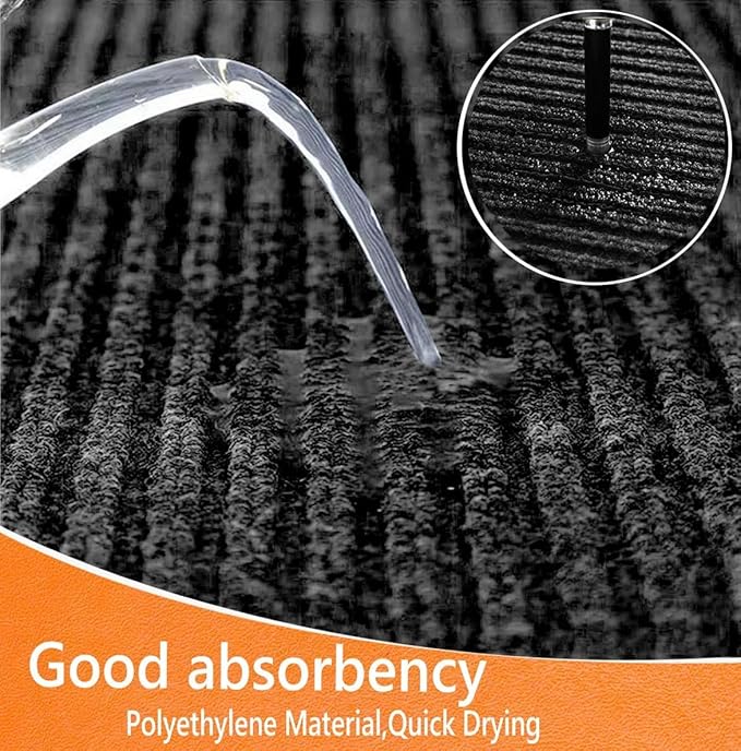 Door Floor Mat Commercial Grade Large Size 4' x 6'Heavy Duty Tough Entry Collection Slip Skid Entrance Mat with Rubber Backing Low Profile and Easy to Clean Indoor Outdoor Rug-PurrikoPets