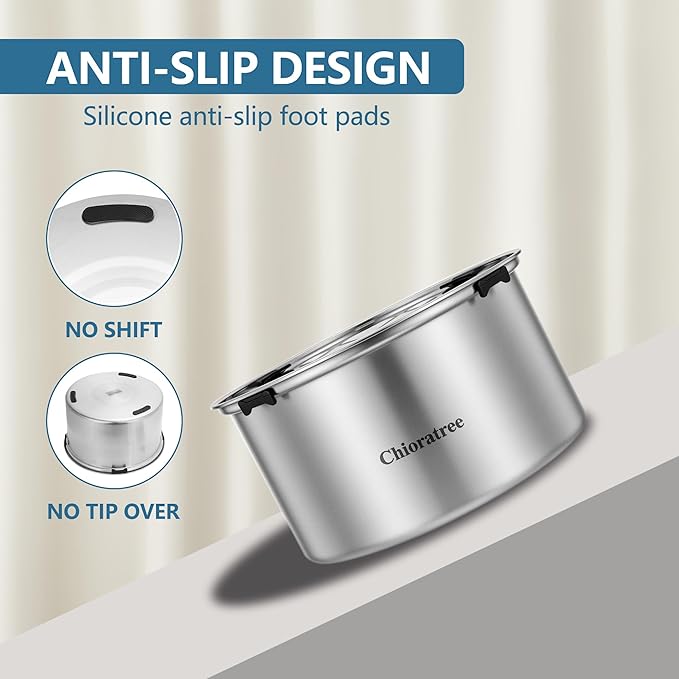 Dog Water Bowl No Spill,5.6L/1.5Gal Large Spill Proof Water Bowl for Dogs,Stainless Steel Slobber Stopper Slow Drinking Dog Bowl Anti Splash Pet Water Dispenser for Messy Drinkers-PurrikoPets