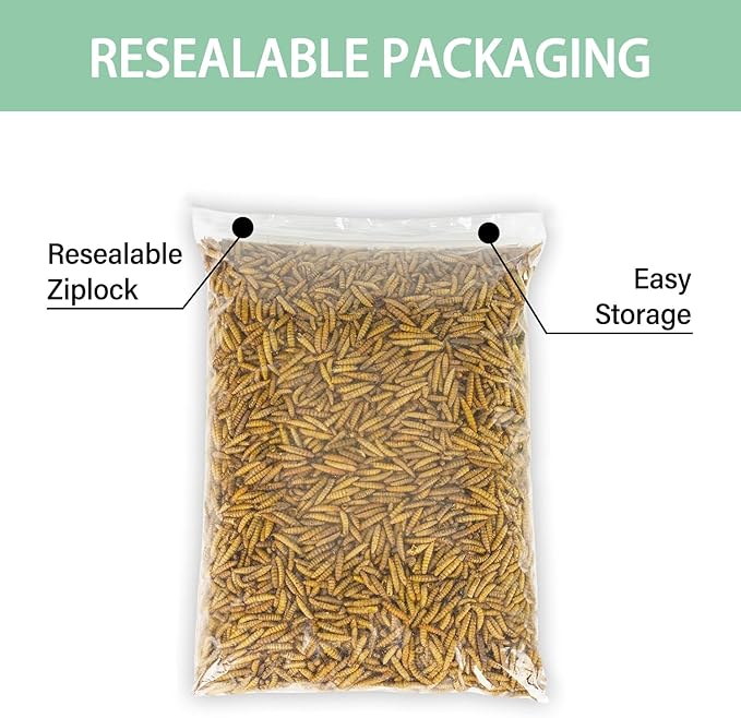 5.5LB Dried Black Soldier Fly Larvae, More Calcium Than Dried Mealworms, High Protein Chicken Feed, Poultry Treat-PurrikoPets