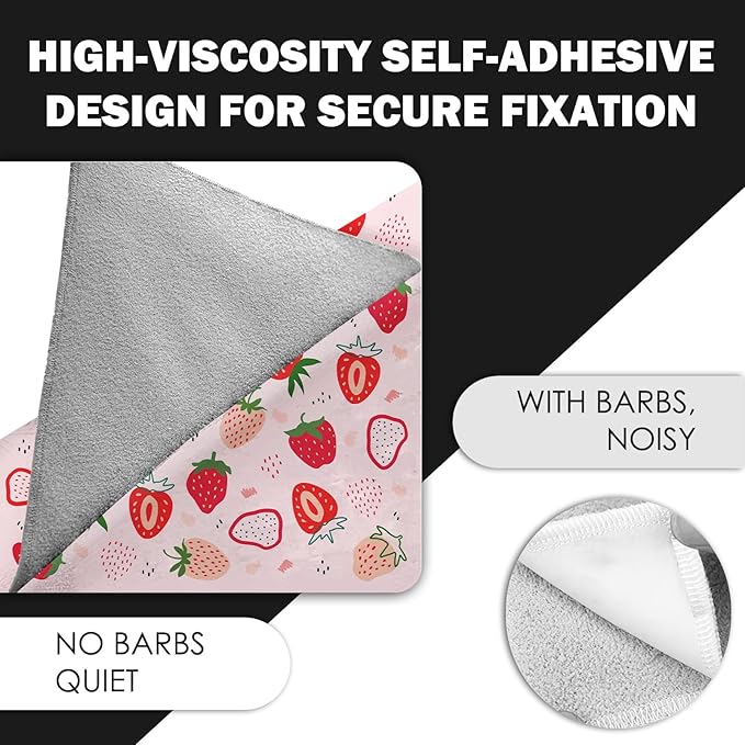 27.6" Cat Grooming Wrap, Self Adhesive Cat Wrap for Cutting Nails, Anti-Escape Calming Cat Swaddle Wrap for Medicine Ear Cleaning, Strawberry Anti-Scratch Cats Burrito Restraint Blanket, Pet Tool-PurrikoPets