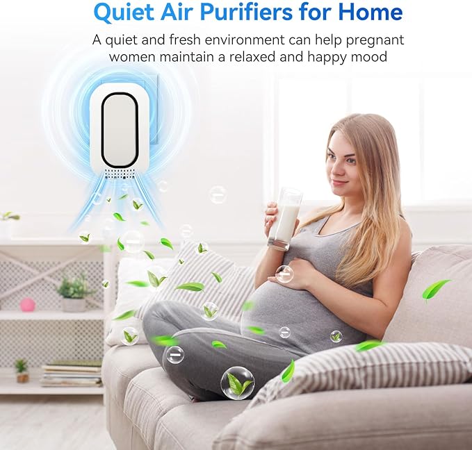 Air Ionizers for Home With 4 Negative Ion Output Heads,Ionizer Air Purifier Plug in With Backlight,Quiet and Energy-Saving, Ideal Air Cleaners for Bedroom,Office,Living Room and Pet Room(4)-PurrikoPets