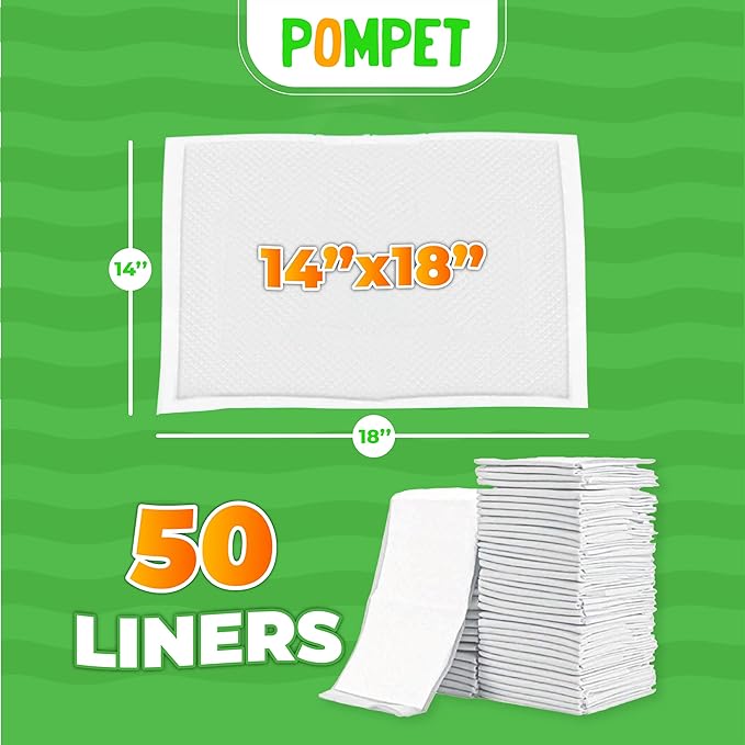 14"" X 18"" Disposable Guinea Pig Cage Liners 50 PCS, Rabbit, Hedgehog, Hamster, Chinchilla, Cat, Reptile and Other Small Animals-PurrikoPets