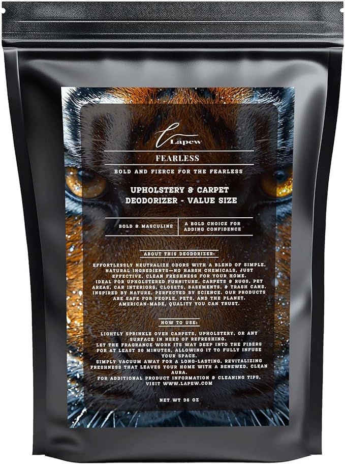 Fearless Carpet Freshener Powder Refill 36 oz | Powerful Odor Eliminator for Home | Upholstery Deodorizer | Carpet Deodorizer | Pet Urine | Cat Litter Box | Fierce Fragrance-PurrikoPets