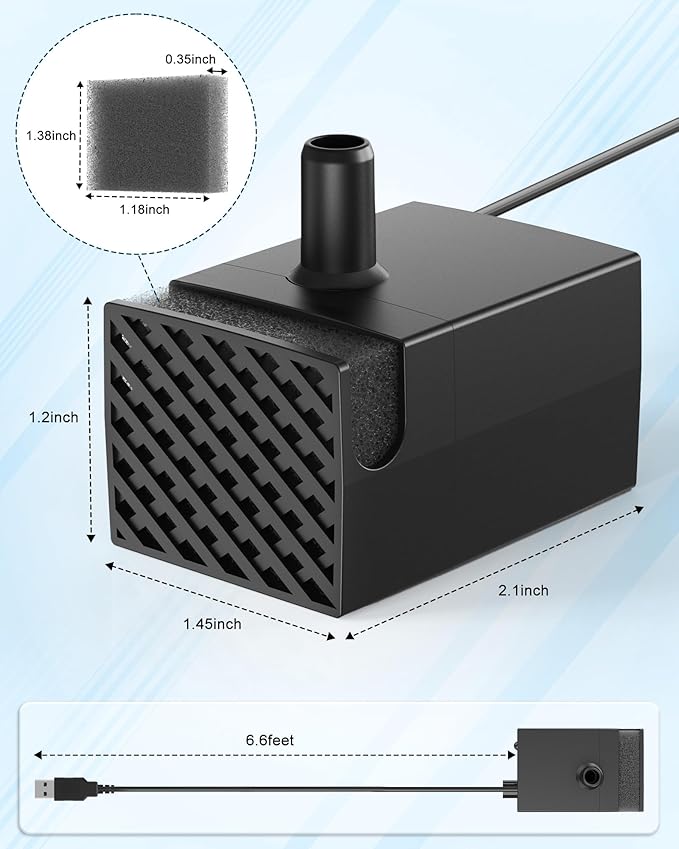 Dog Water Fountain Pump Replacement for D2341, D2419, D2223, D2322 Models, Pet Water Fountain Replacement Pump for PETNF Stainless Steel Large Dog Fountain for Large Dogs, Long Lifespan, Ultra Quiet-PurrikoPets