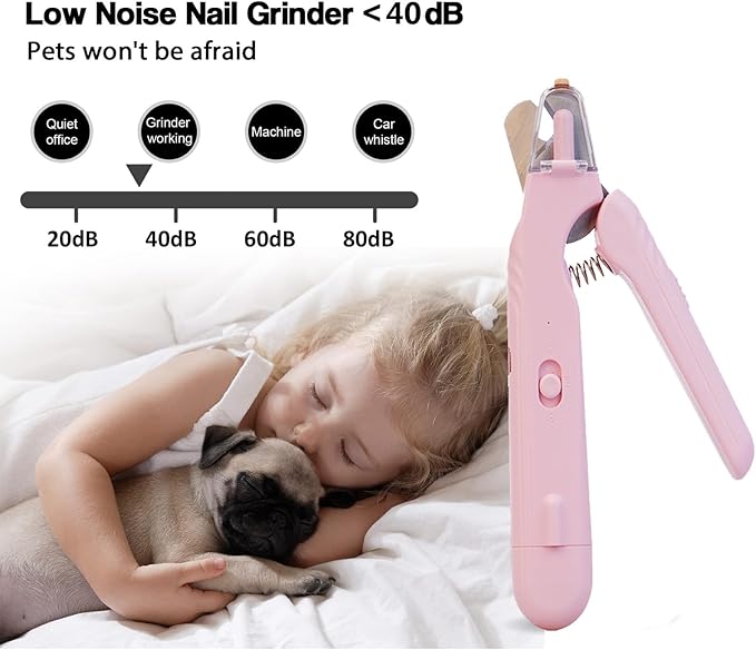 2 In 1 Pet Nail Clipper and Grinder, Professional Electric Rechargeable Pet Nail Fast Trimmer, Painless, Claw Care Grooming, Smoothing, Silent - Shockproof, For Small, Large Dogs & Cats, upgraded-PurrikoPets