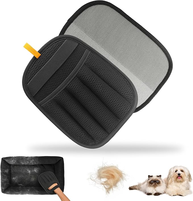 2025 Newly Upgraded Pet Hair Removal Gloves for Cats & Dogs, Electrostatic Grooming Gloves for Pet Hair, Five-Finger Reusable Pet Hair Remover Tool for Clothes, Bed, Couch, Carpet, 1 Pcs-PurrikoPets