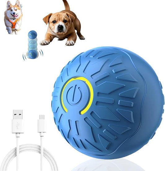 2025 New Interactive Dog Toys Dog Balls,Durable Motion Activated Automatic Rolling Ball Toys for/Small/Medium Dogs（Blue-PurrikoPets