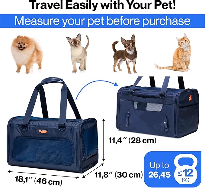 Dog Sling Carrier for Small Dogs – Pet Shoulder Bag with Safety Strap, Breathable Dog Pouch Carrier for Puppies and Cats – Soft Hands-Free Dog Carrier for Travel, Hiking, Shopping-PurrikoPets