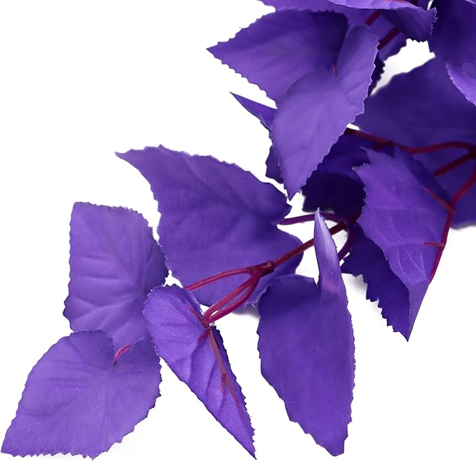ALEGI Silk Aquarium Plants, 16 Inch Artificial Silk Plants Decorations for Fish Tank,Aquarium Décor Plastic Plants (Purple, 2 Pack)-PurrikoPets