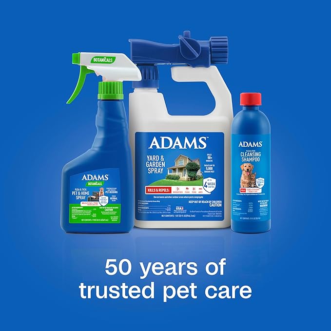 Adams Plus Flea & Tick Shampoo with Precor for Cats, Kittens, Dogs & Puppies Over 12 Weeks Of Age Sensitive Skin Flea Treatment | Kills Adult Fleas, Flea Eggs, Ticks, and Lice| 12 Ounces-PurrikoPets