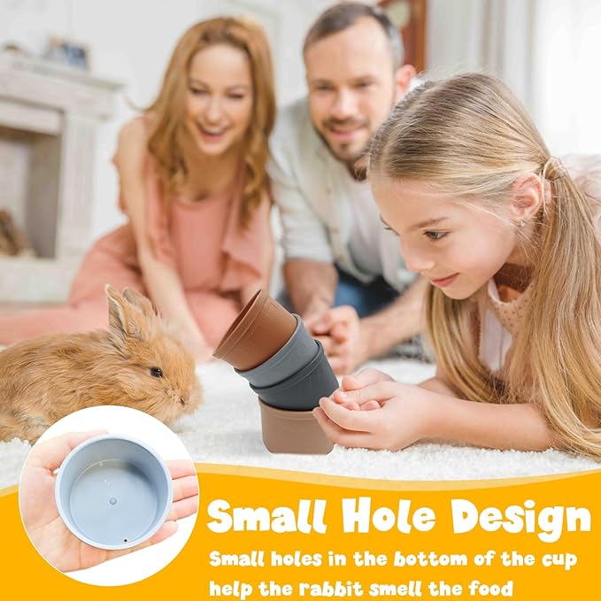 8 Pcs Stacking Cups for Small Animal Toys,Nesting Rabbit Toys of Different Sizes,Safe Plastic Colorful Nesting Toys for Bunny Guinea Pig Hiding Food and Playing-PurrikoPets