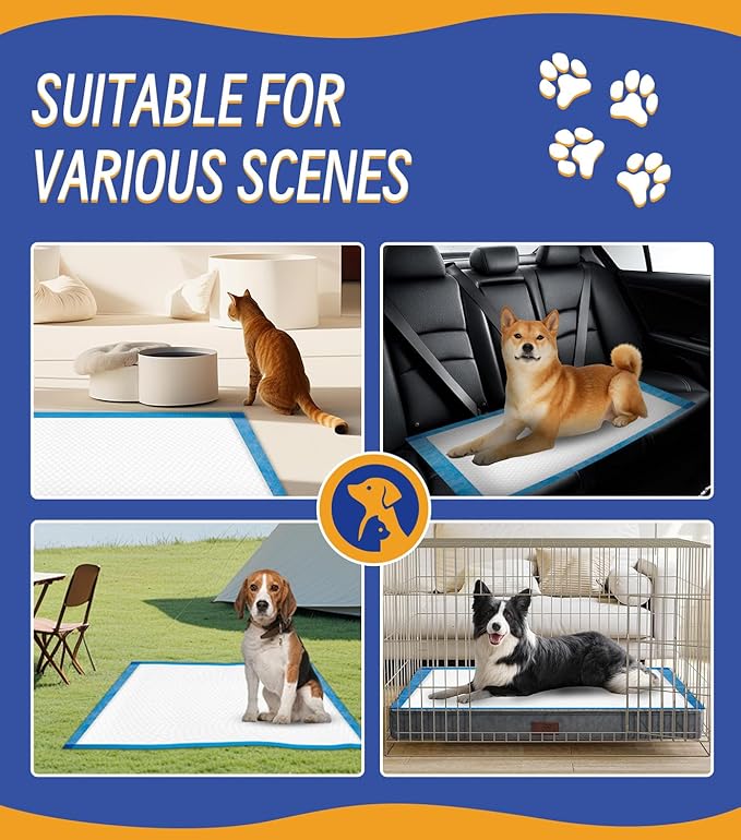 100 Counts XL Puppy Pee Pads 30x36 Inch | Super Absorbent Leak-Proof Dog Training Pads with Odor Control | Quick-Dry Potty Pads for Dogs & Cats-PurrikoPets