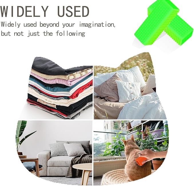 2pcs Pet Dog Cat Hair Remover, Pet Hair Removal Tool, Hollow Cleaner Brush for car，Interior, Furniture, Sofa (green and green)-PurrikoPets