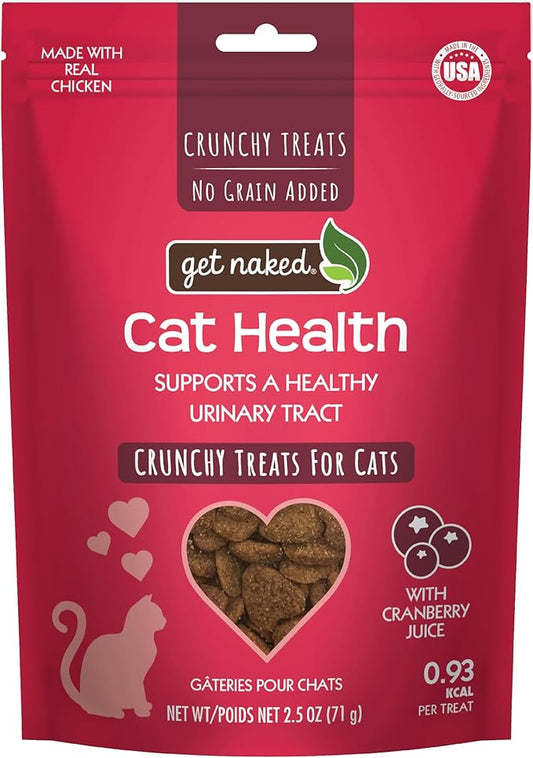 Get Naked Urinary Health Crunchy Treats For Cats, Cranberries, (1 Pouch), 2.5 Oz-PurrikoPets
