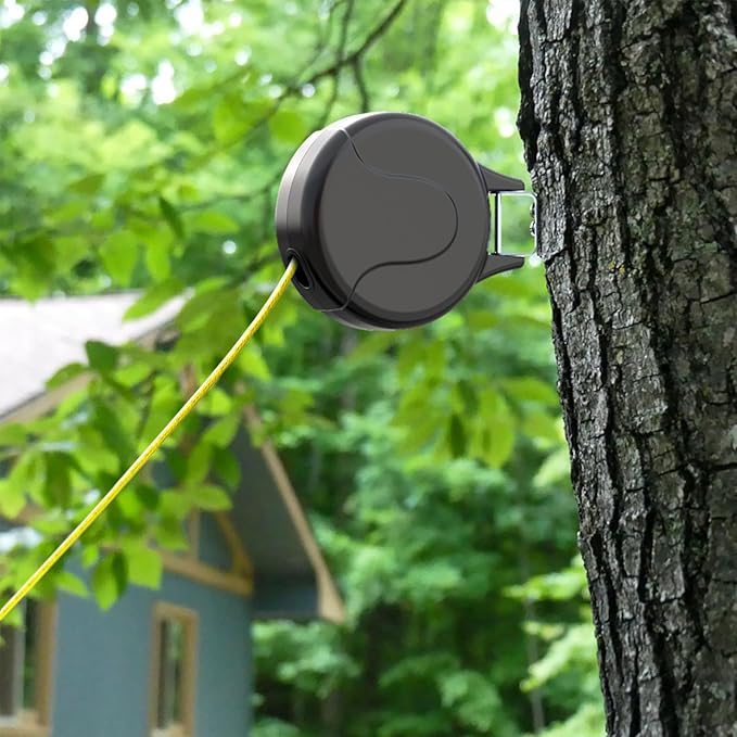 30ft Wall Mount Retractable Dog Tie Out Cable for Small to Large Dogs Between 20-75 lbs, Patented Retractable Dog Lead Great for Yard/Garden - Durable for 70,000 Cycles (Black, 30ft)-PurrikoPets