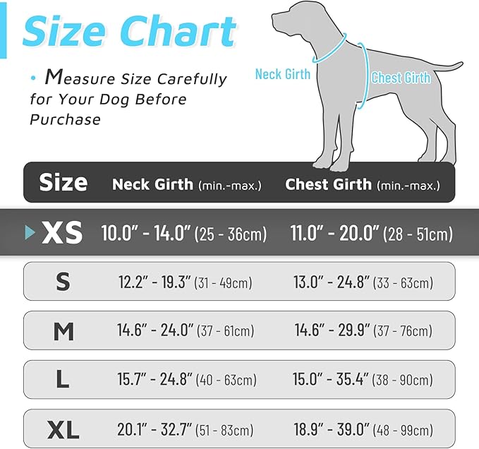Eagloo Small Dog Harness No Pull, Service Vest with Reflective Strips and Control Handle, Adjustable and Comfortable for Walking, No Choke Pet Harness with 2 Metal Rings, Sky Blue, XS-PurrikoPets
