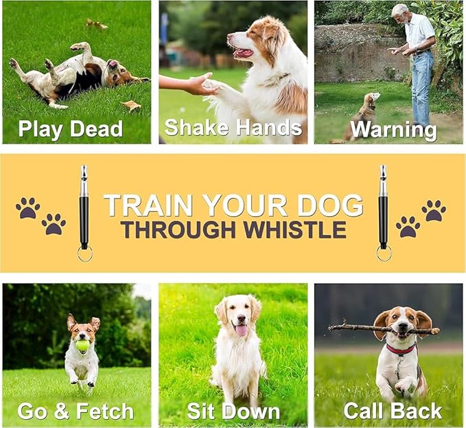 2 Pack Ultrasonic Dog Whistles - Stop Dog Barking, Professional Silent Recall Training Whistle, Ultra-Wide Frequency for All Dog Breeds-PurrikoPets