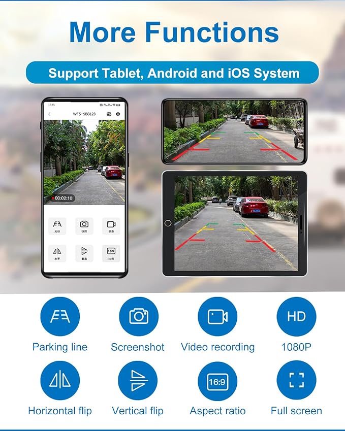 1080P Solar Magnetic Wireless Backup Camera, 90 Days Standby Rechargeable Battery, Waterproof Rear/Front View Camera for Hitching Boat Trailer Horse Pickup RV Car for iPhone iPad Android-PurrikoPets