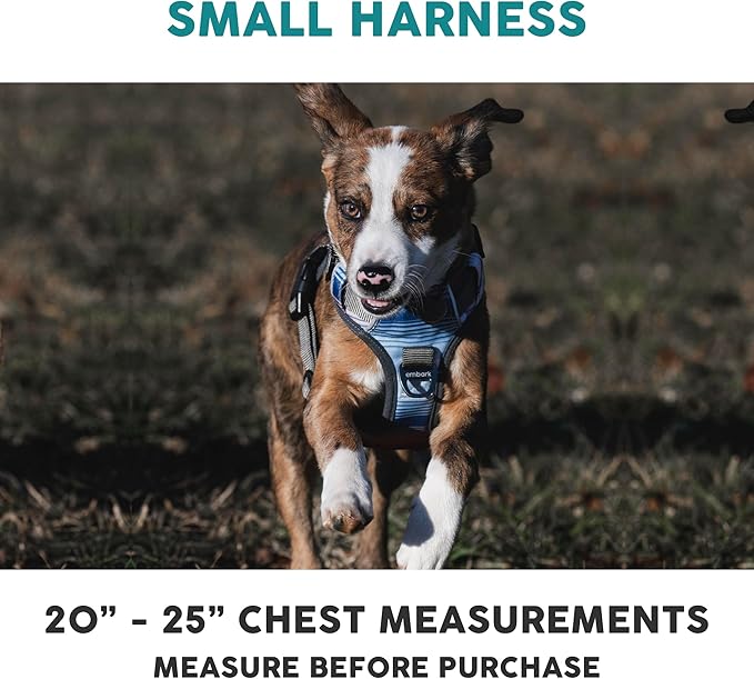 Embark Adventure Dog Harness, Reflective Trim No Pull Dog Harnesses for Small Sized Dogs - Military Grade Nylon, Front Clip with Gel Lined Handle.-PurrikoPets