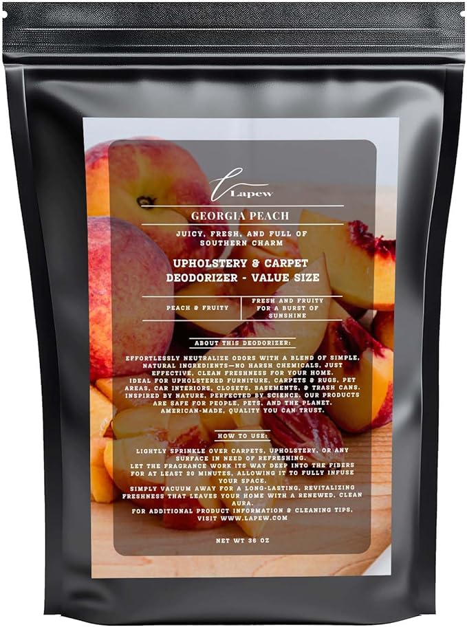 Georgia Peach Carpet Freshener Powder Refill 36 oz | Powerful Odor Eliminator for Home | Upholstery Deodorizer | Carpet Deodorizer | Pet Urine | Cat Litter Box-PurrikoPets