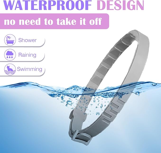 4 Pack Calming Collar for Cats - 60 Days Anxiety and Stress Relief, Relaxing Cat Collar, Adjustable Pheromones Collar for Cats，Natural Soothing for Continuous Calming-PurrikoPets