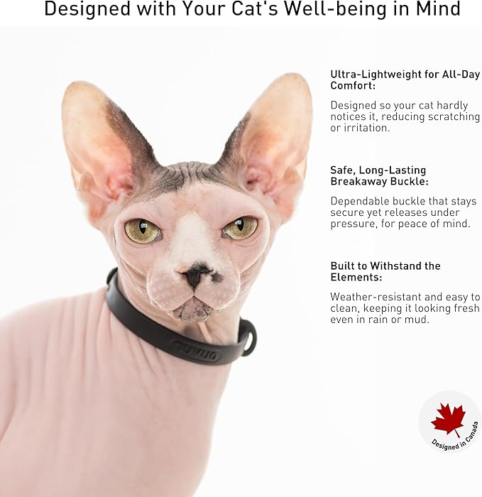 3 Pack Breakaway Cat Collar - Soft, Comfortable, and Lightweight Safety Buckle Collar with Name Tag Ring for Outdoor Cats and Sensitive Skin Kittens by Nuvuq (6 ⅞" to 10 ¼", Blue, Pink and Black)-PurrikoPets