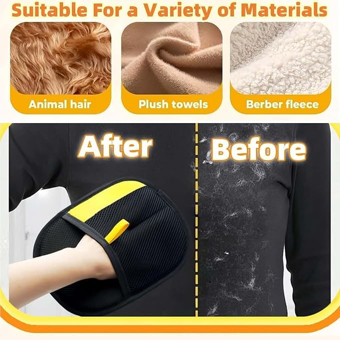 3pc Pet Hair Removal Glove,Pet Grooming Gloves,Cat Grooming for Hair Removal,Versatile Reusable Pet Hair Remover Glove-PurrikoPets