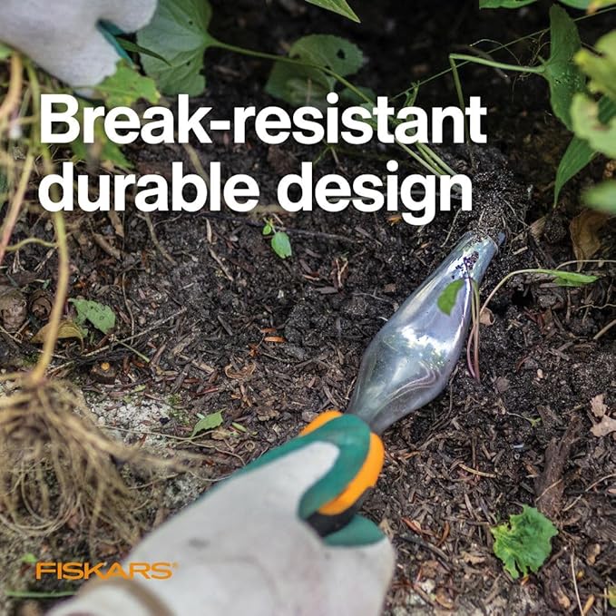 Fiskars Ergo Weeder Tool for Weeding, Heavy Duty Gardening Hand Tool with Ergonomic Handle and Hanging Hole for Storage, Remove Weeds and Roots like Dandelions and Thistles-PurrikoPets