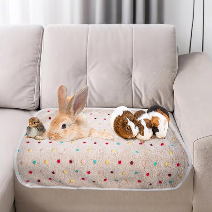 6 Pack Guinea Pig Cage Liner, Washable Guinea Pig Fleece Blankets Beding Accessories, Flannel Throw Warm Sleep Mat, Pet Pee Pads for Small Animal Hamster Rabbit Puppy Cat (26x14 Inch)-PurrikoPets