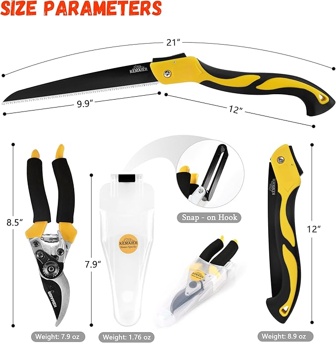 7 - Piece Gardening Tools Set, Stainless Steel Gardening Tools, Heavy - duty Hand Gardening Tools with a Toolbox, Suitable for Gardening Planting and Weeding, Gardening Gifts for Women and Men-PurrikoPets