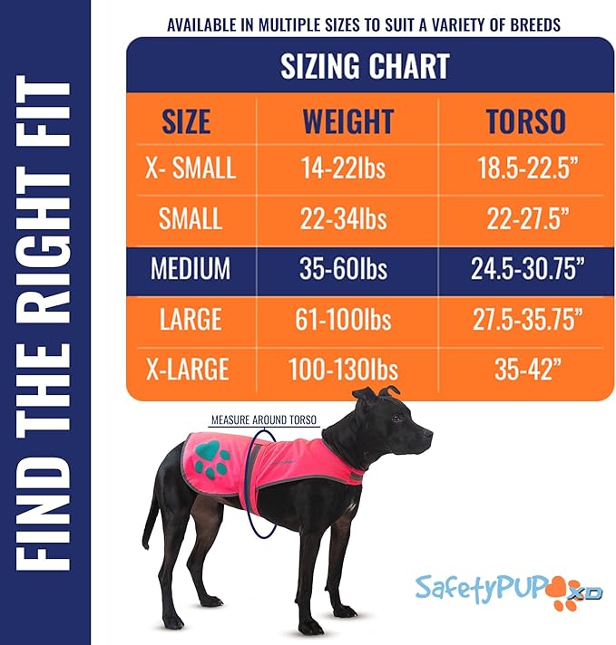 Dog Reflective Vest – Hi-Vis Fluorescent Visibility That Helps to Safeguard Your Pet On/Off Leash in Urban & Rural Areas (Pink, Medium)-PurrikoPets